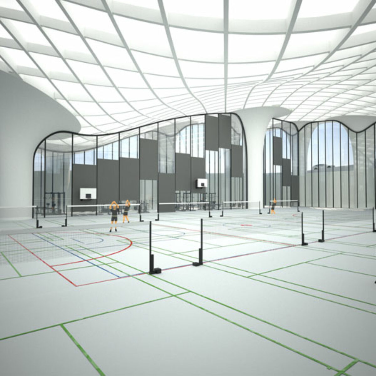 Interior View - The Open Sportscape by Hoofice and Mamou-Mani